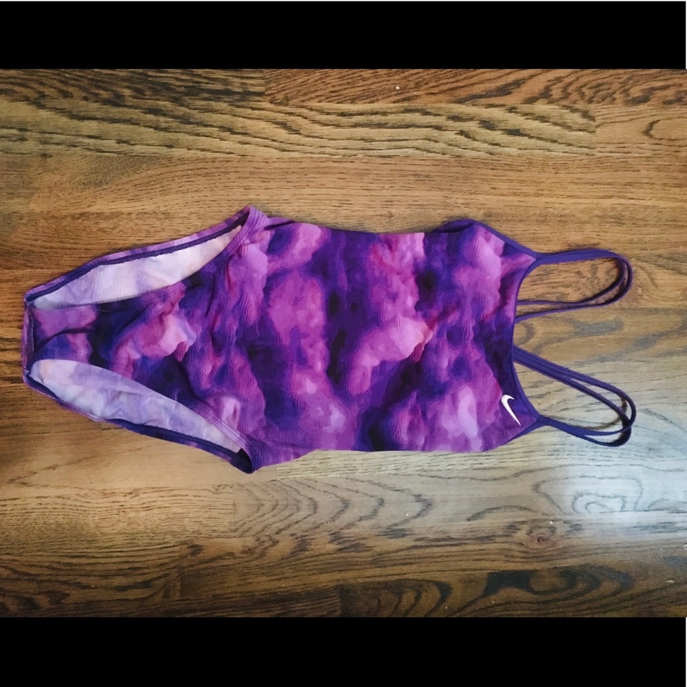 cloud print nike swim suit